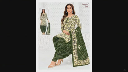 Pure Cotton Unstitched Patiala Salwar Suit Dress Material