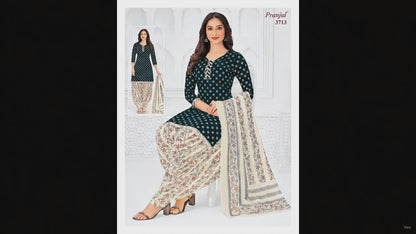 Pure Cotton Unstitched Patiala Salwar Suit Dress Material