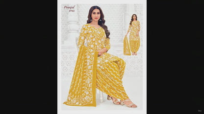 Pure Cotton Unstitched Patiala Salwar Suit Dress Material