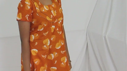 CAYANNE  FLOWER  cotton  Floral Nighties