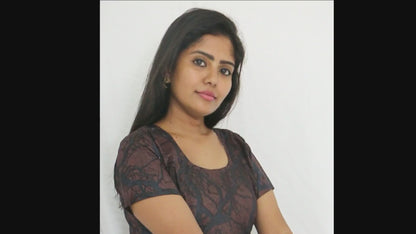 dark brown cotton frock
