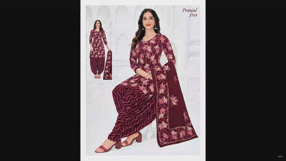 Pure Cotton Unstitched Patiala Salwar Suit Dress Material