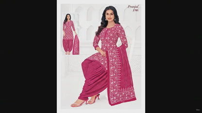 Pure Cotton Unstitched Patiala Salwar Suit Dress Material