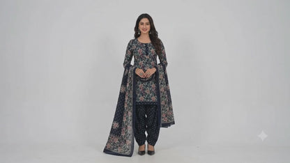 Pure Cotton Unstitched Patiala Salwar Suit Dress Material