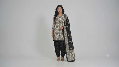 Pure Cotton Unstitched Patiala Salwar Suit Dress Material