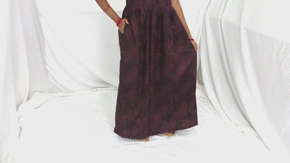 dark plum  cotton frock nighty
